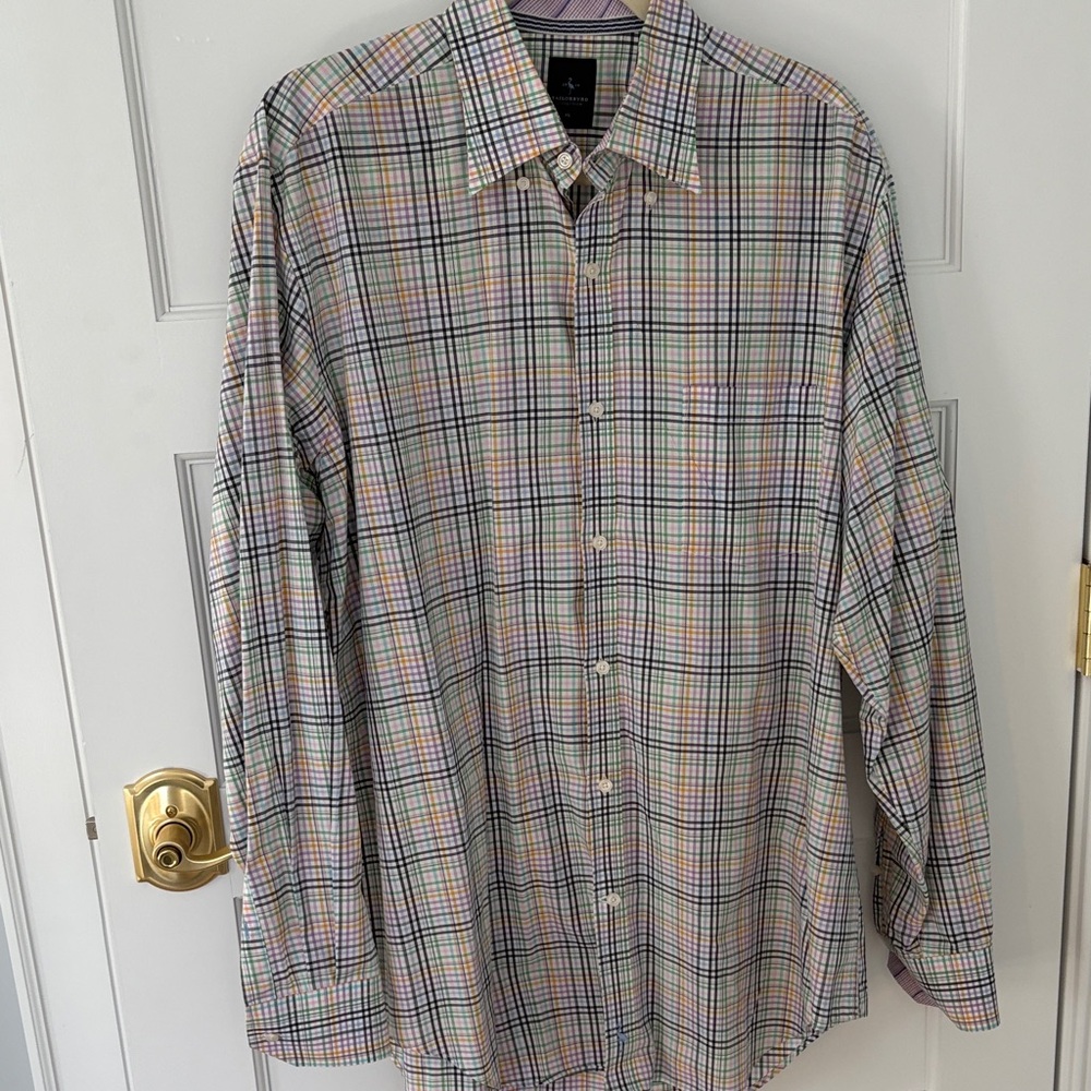 Tailorbyrd Men's Colorful Checkered Button Down Shirt